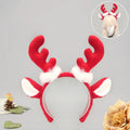 Plush Reindeer Antlers Headband – Cosplay Lolita Deer Ears Costume Headband Nixie Red One Size