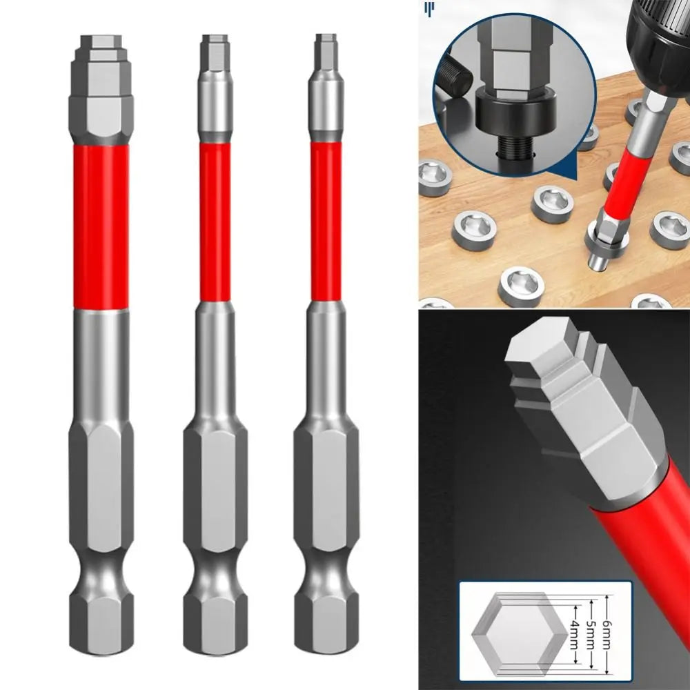 HRC60 Alloy Steel Hex Screwdriver Bit Set – 6.35mm Shank Screwdriver Bit Set Nixie