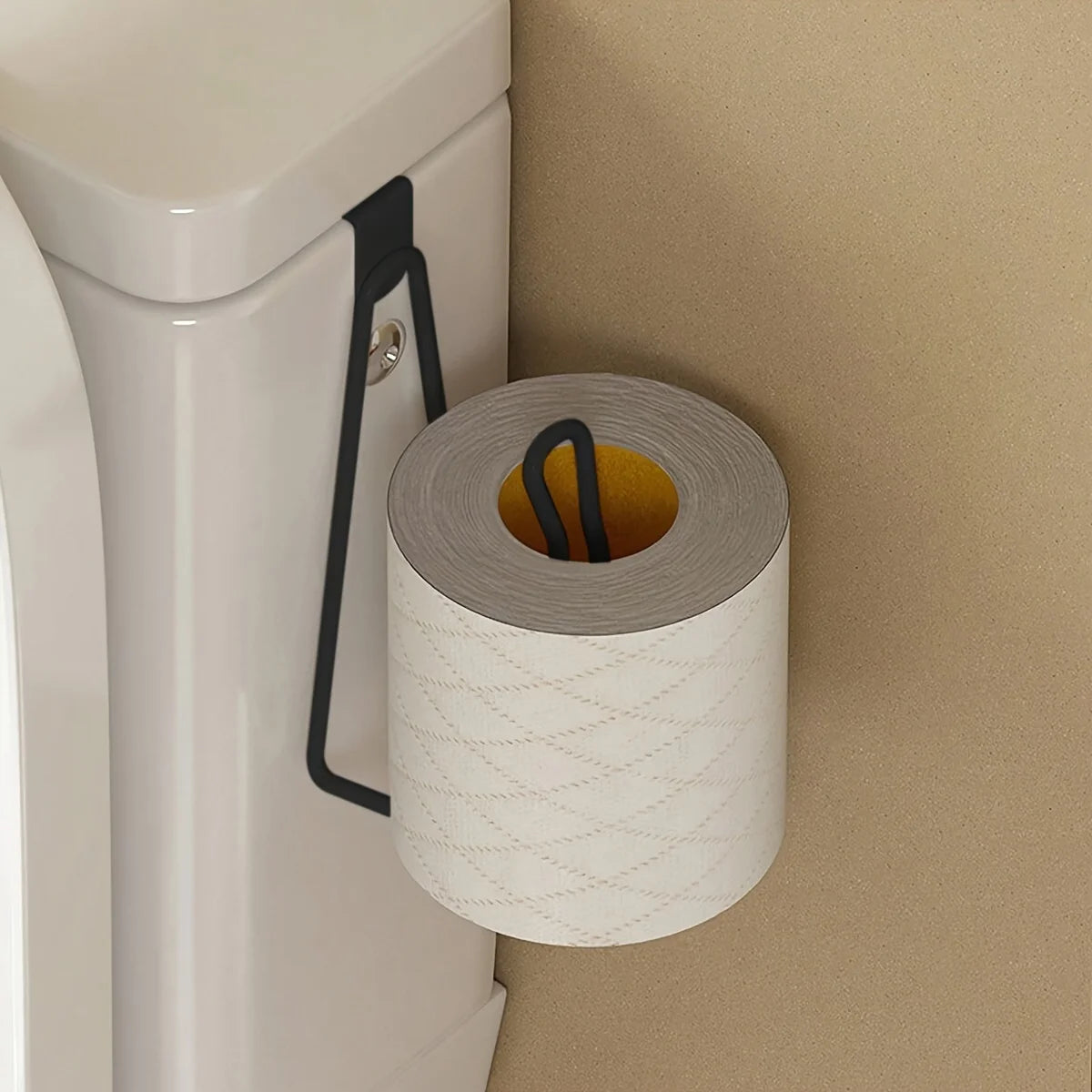 Forged Iron Wall-Mounted Toilet Paper Holder No-Drill Shelf Toilet Paper Holder Nixie