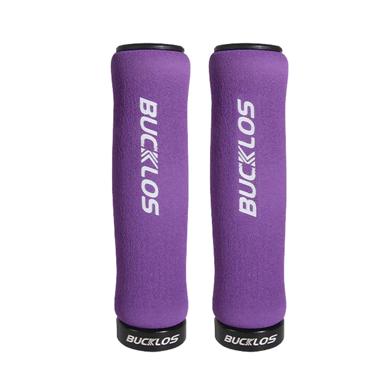 BUCKLOS MTB Lock-On Handlebar Grips – Soft Sponge Bike Grips Bike Handlebar Grips Nixie SPONGE-PURPLE