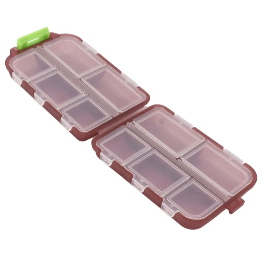 Portable 10-Compartment Waterproof Travel Medicine Pill Case