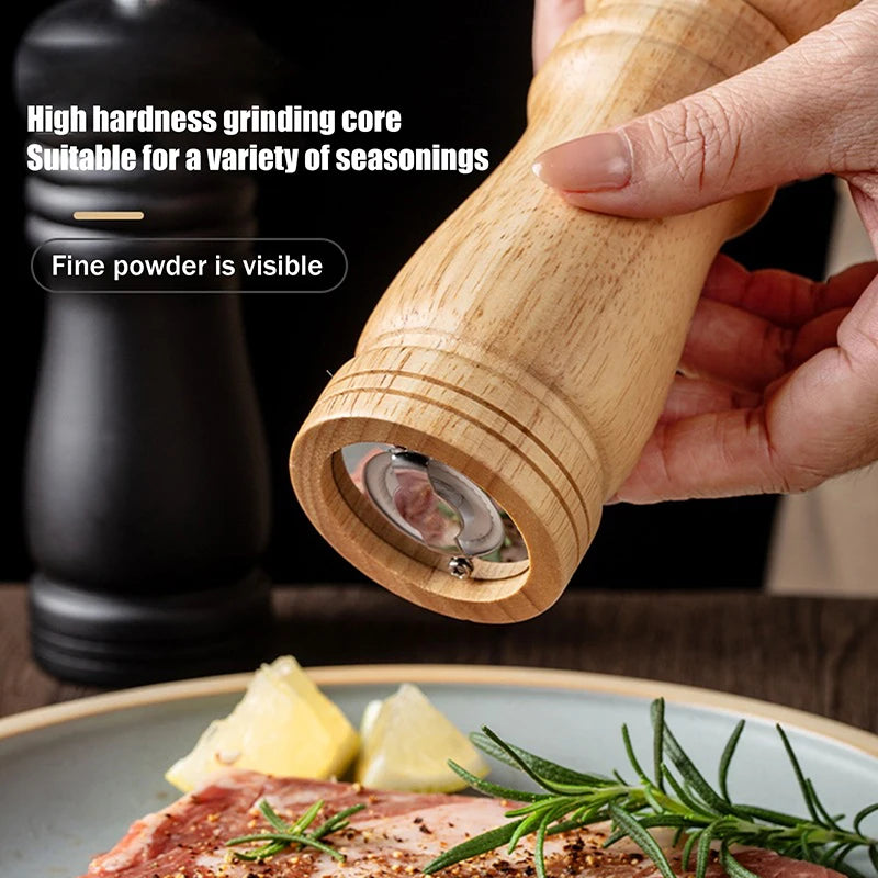 Wooden Pepper & Salt Grinder Mill – Ceramic Core, 3 Sizes Pepper & Salt Mill Nixie