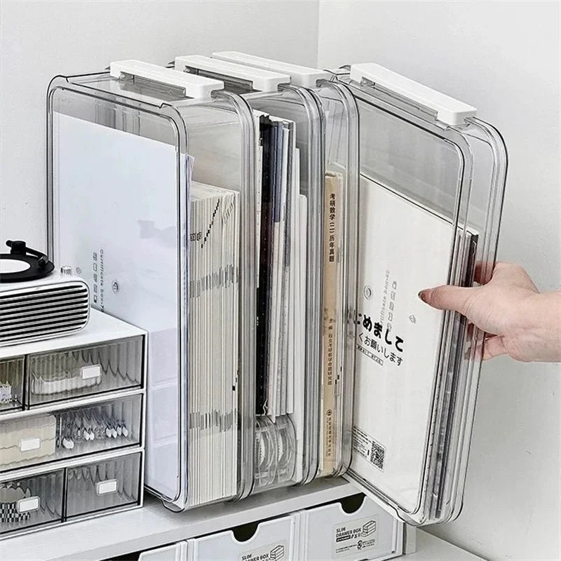 Acrylic Desktop A4 Document Paper Storage Organizer Box
