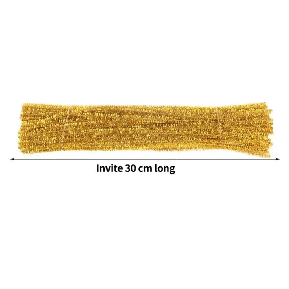 100pcs Glitter Chenille Stems 30cm – Christmas DIY Craft Supplies Chenille Craft Stems Nixie