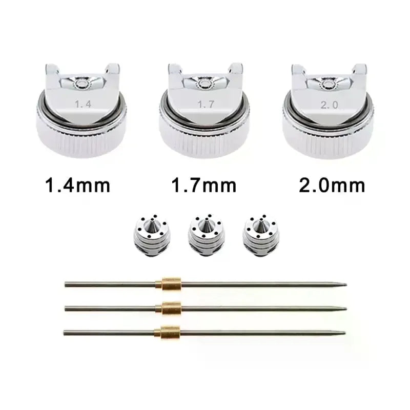 H-827 HVLP Spray Gun Nozzle Kit 1.4/1.7/2.0mm – 3-Piece Set Spray Gun Nozzle Kit Nixie