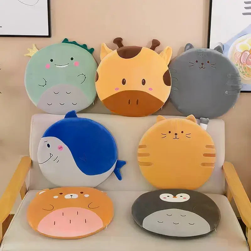 Round Memory Foam Seat Cushion – Velvet Animal Chair Pad Memory Foam Cushion Nixie