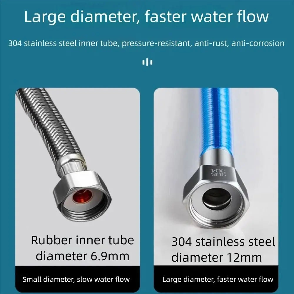 304 Stainless Steel Flexible Water Heater Hose 20–50cm Flexible Water Hose Nixie