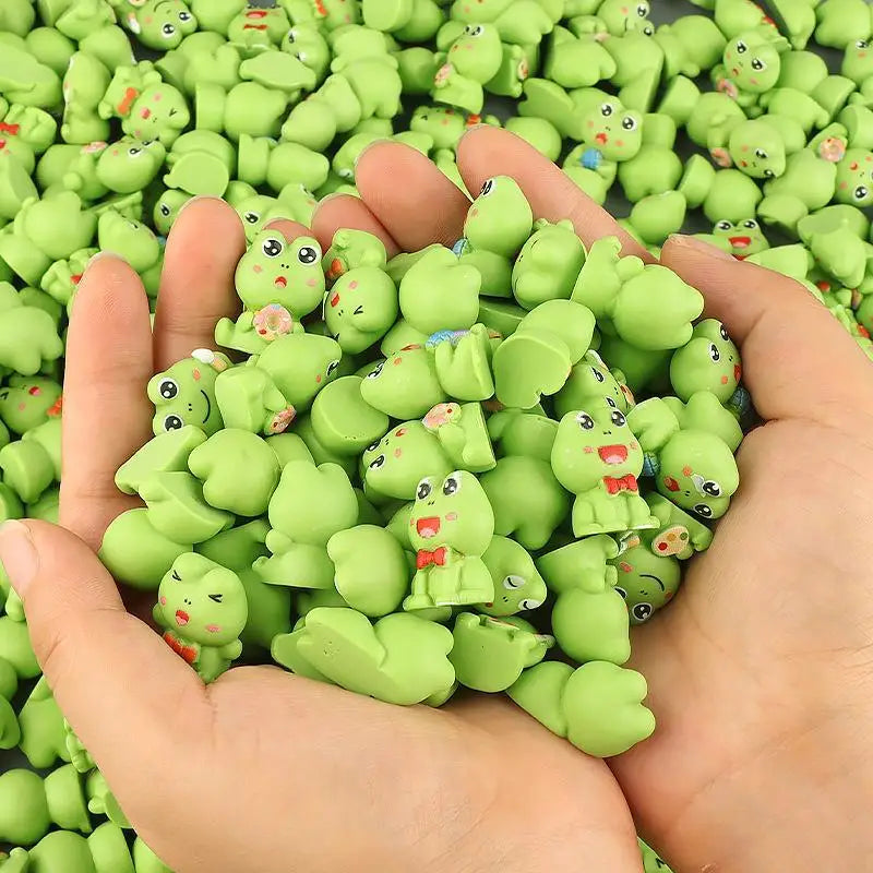 10PCS Mini Resin Frog Figurines – Fairy Garden & Bonsai Decor Miniature Figurine Set Nixie