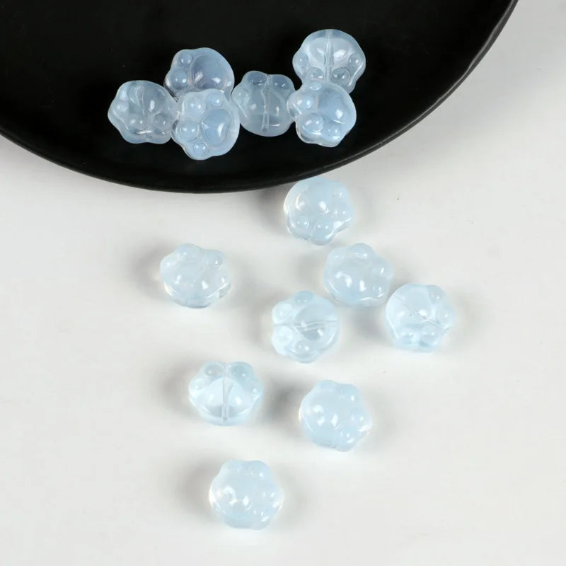 20pcs Cat Claw Glass Beads 13x15mm DIY Jewelry Making DIY Jewelry Beads Nixie