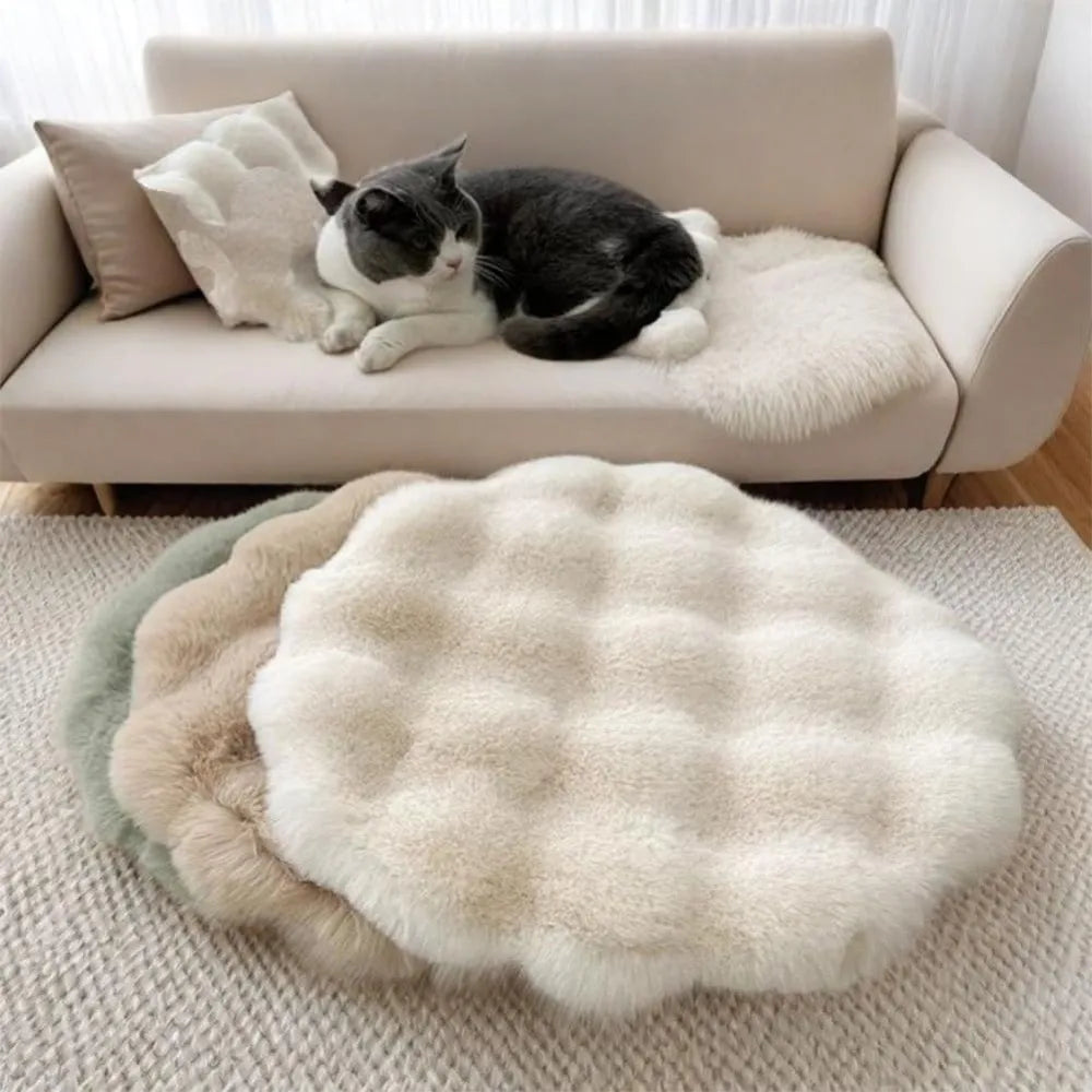 Round Washable Pet Mat – Non-Slip Plush Cat & Dog Sleeping Pad Pet Sleeping Mat Nixie