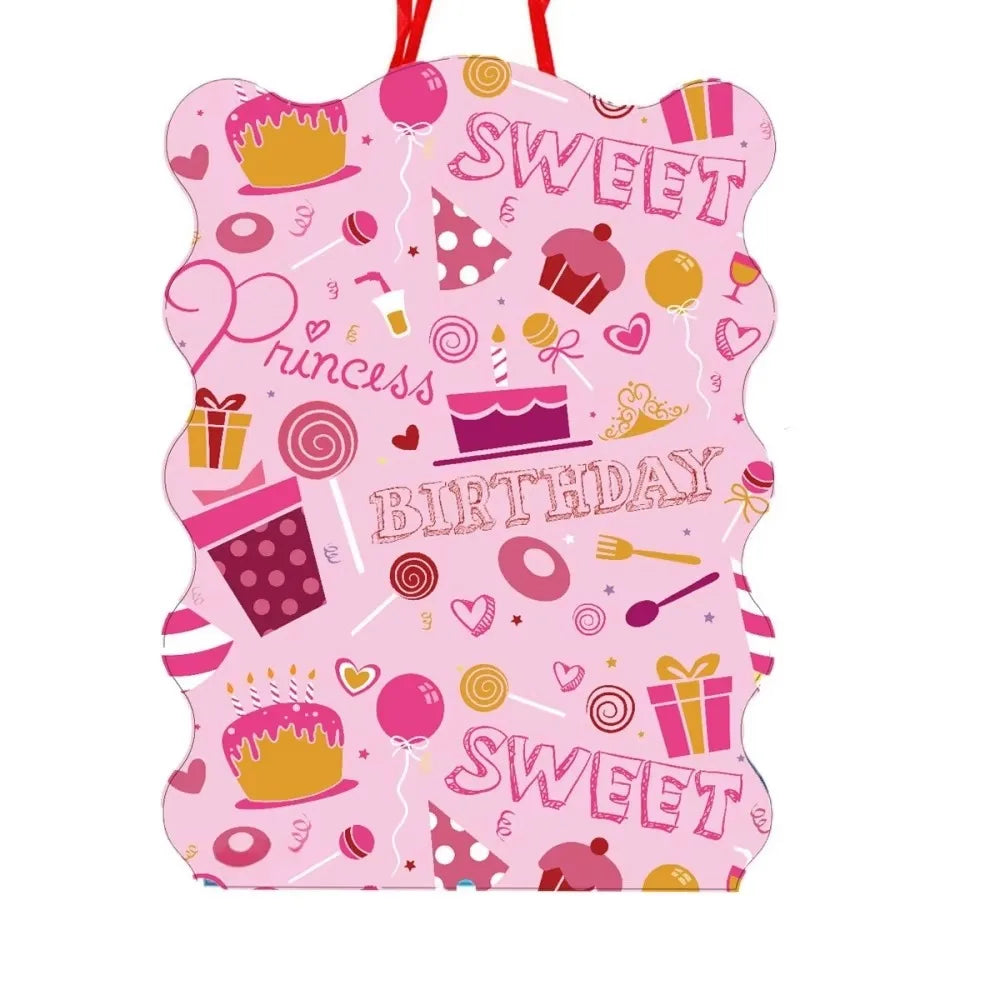 Birthday Pinata DIY Party Decoration – 5 Colors, Favor Bags