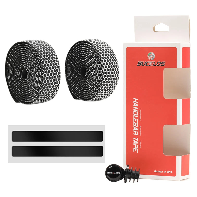BUCKLOS Silicone Road Bike Handlebar Tape – Anti-Slip Grip Bike Handlebar Tape Nixie Silicone Tape White