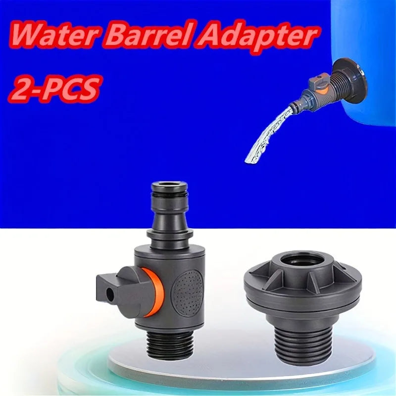 PVC/IBC Water Barrel Adapter with Valve – Rainwater Kit Water Tank Adapter Nixie