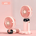 Portable Neck Fan 1800mAh USB Rechargeable 5-Speed & Phone Stand