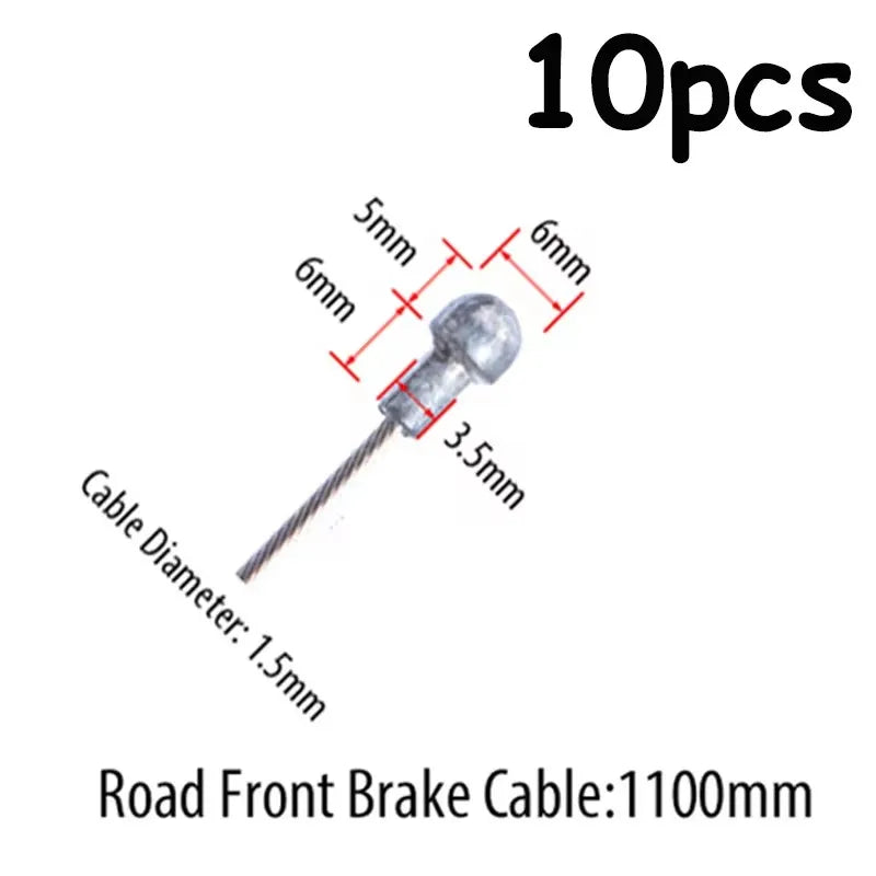 Stainless Steel MTB Bike Brake & Shift Inner Cable 2100mm Bike Brake Cable Nixie 10pc RoadFront Brake