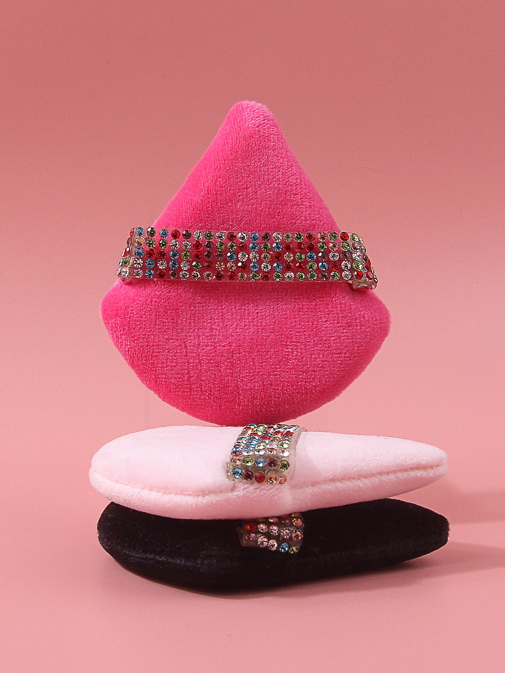 3Pcs Diamond Triangle Velvet Powder Puff Makeup Sponge Set Makeup Powder Puff Nixie