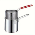 Mini Deep Fryer Pot with Basket – 304 Stainless Steel Deep Fryer Pot Nixie Set A