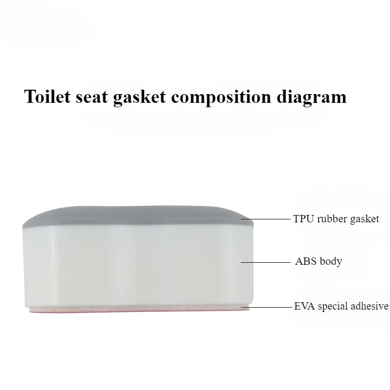 Toilet Seat Cushion Gasket & Foot Pad Bathroom Accessories