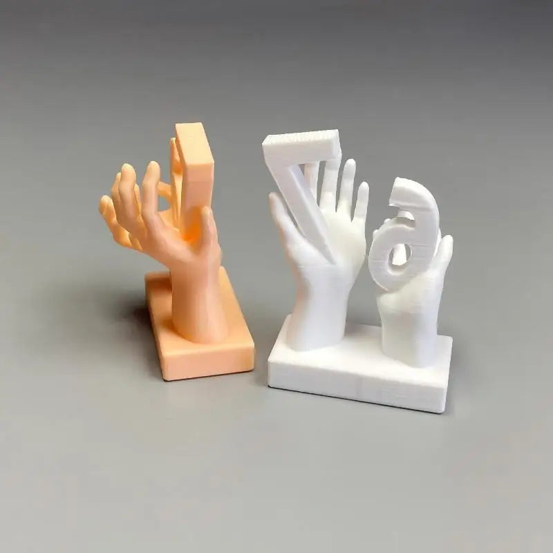 3D Printed Hand Sculpture "6&7" Minimalist Desk Ornament Desk Sculpture Ornament Nixie