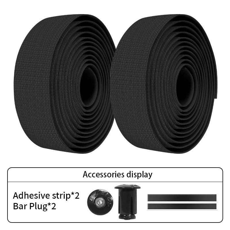 BUCKLOS Silicone Road Bike Handlebar Tape – Soft Bar Wrap Bicycle Handlebar Tape Nixie BLACK