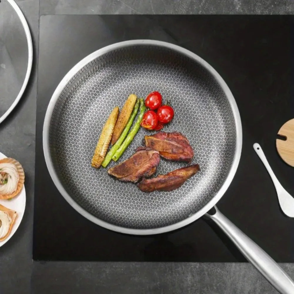 Honeycomb Non-Stick Stainless Steel Frying Pan 26cm | FEB.WIND Non-Stick Frying Pan Nixie