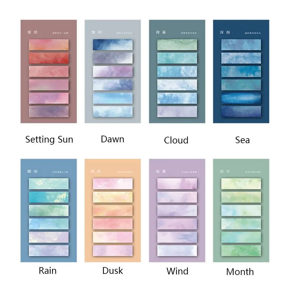 120 Sheets Gradient Morandi Sticky Notes Index Memo Pad Sticky Notes Memo Pad Nixie