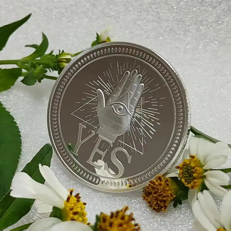 Vintage Yes/No Decision Coin – Antique Bronze Metal Collectible