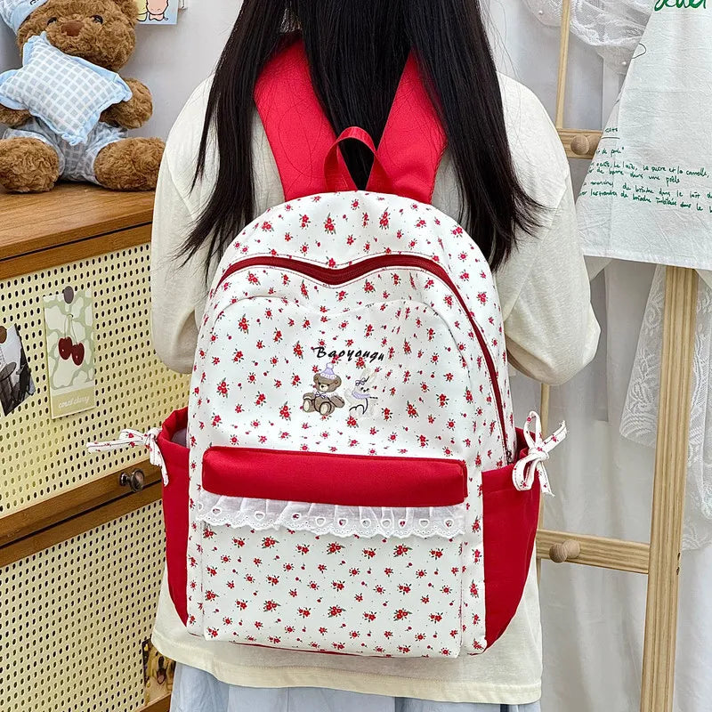 Japanese Cartoon Print Backpack for Girls – Cute School Bag Girls School Backpack Nixie