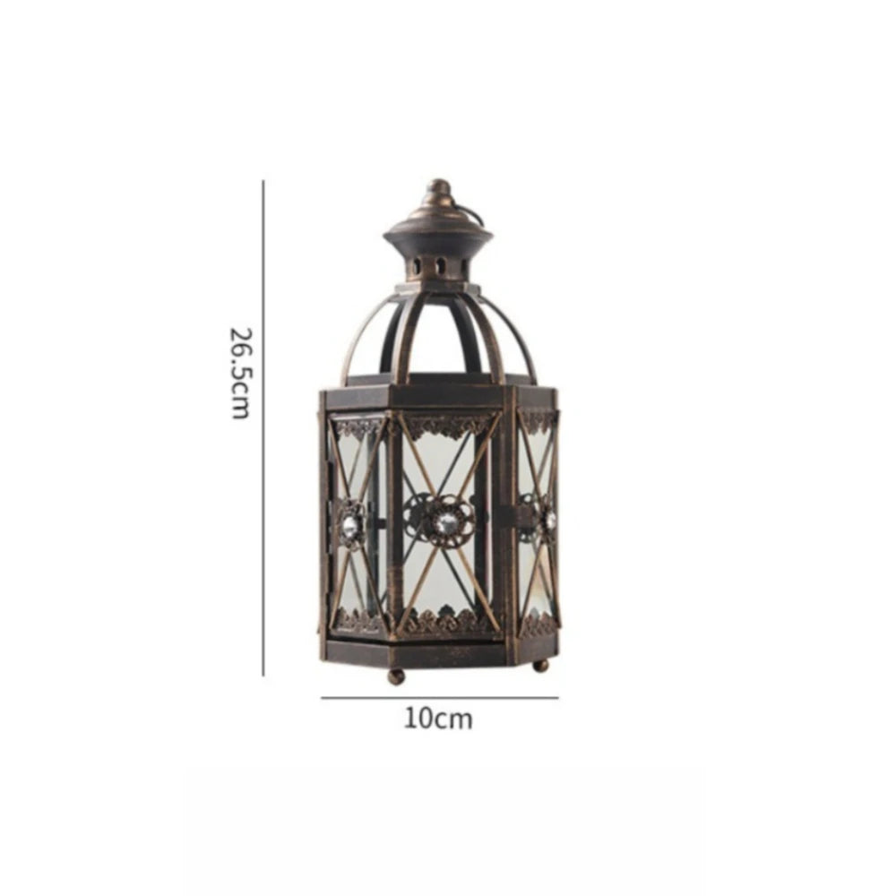 Retro Metal Iron Candle Holder Tabletop Candlestick Home Décor