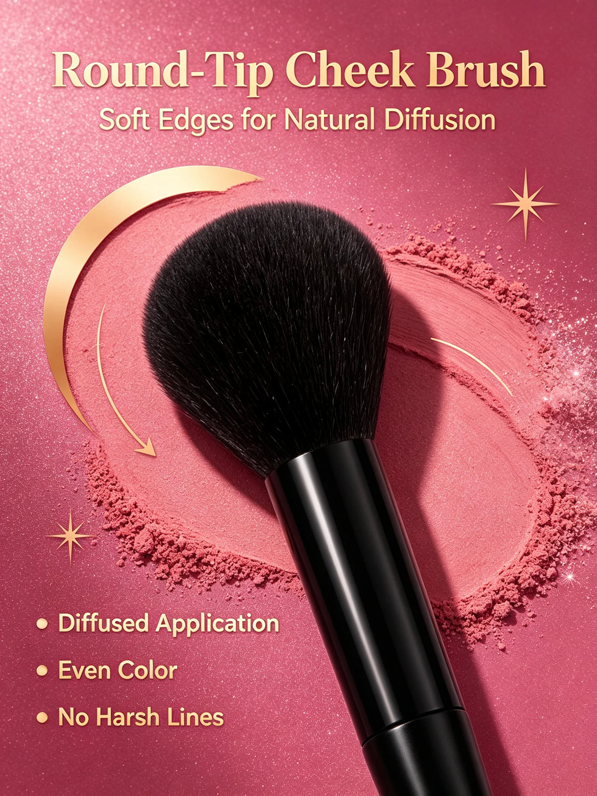 2Pcs Makeup Brush Set – Fluffy Blush & Angled Brow Brush Makeup Brush Set Nixie