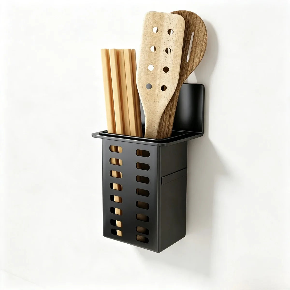 No-Drill Wall Mount Toothbrush Holder & Bathroom Organizer