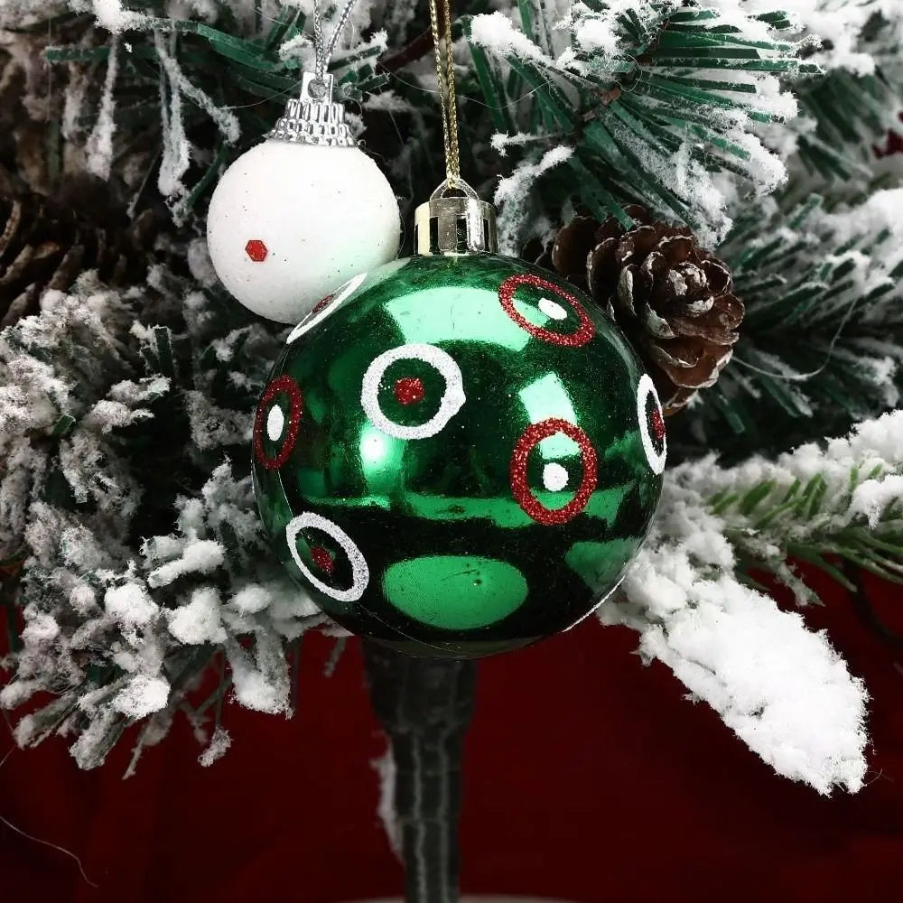 6-Pack 6cm Painted Plastic Christmas Ball Ornaments | Xmas Décor Christmas Ornaments Nixie