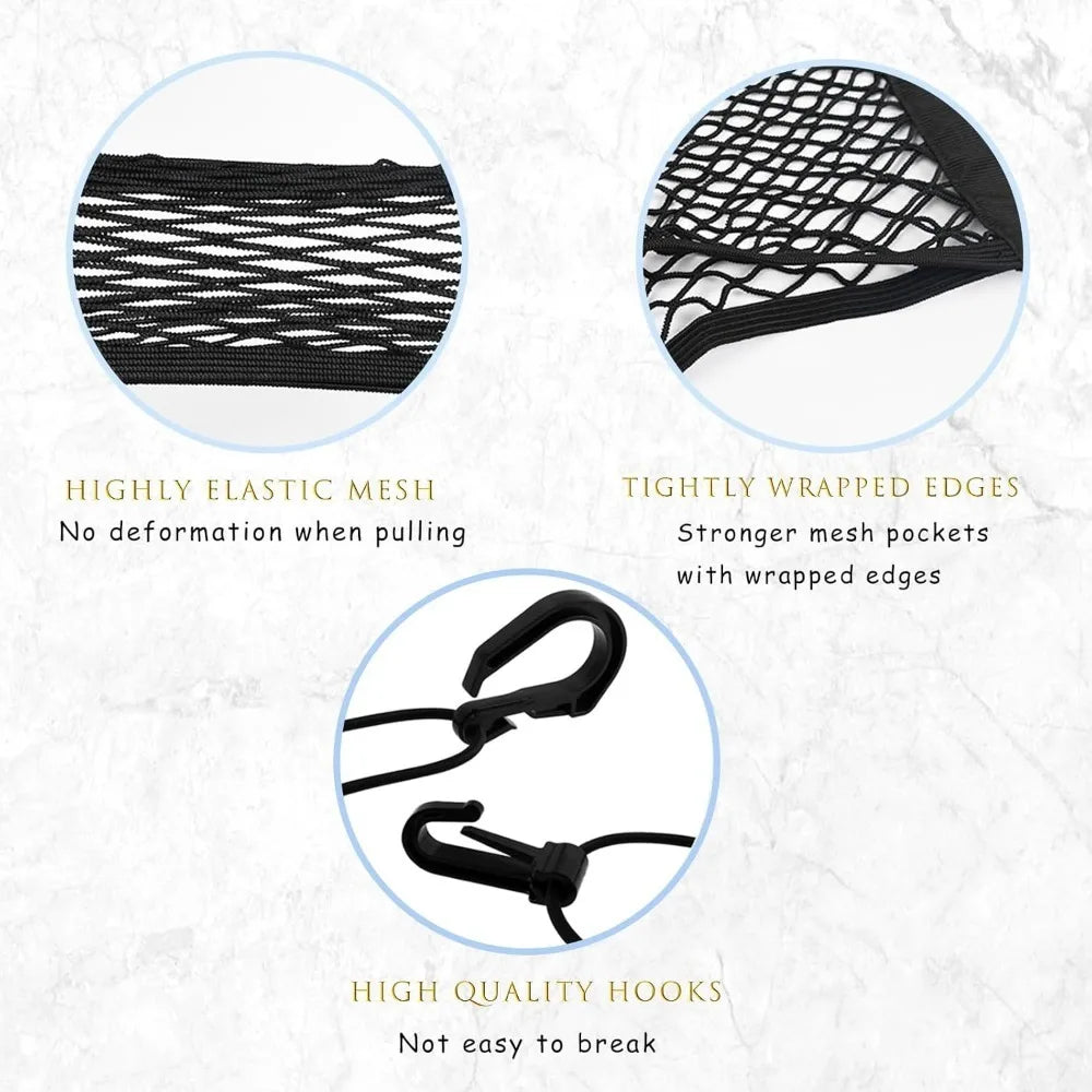 Motorcycle Double Layer Cargo Net Luggage Strap Rack Organizer