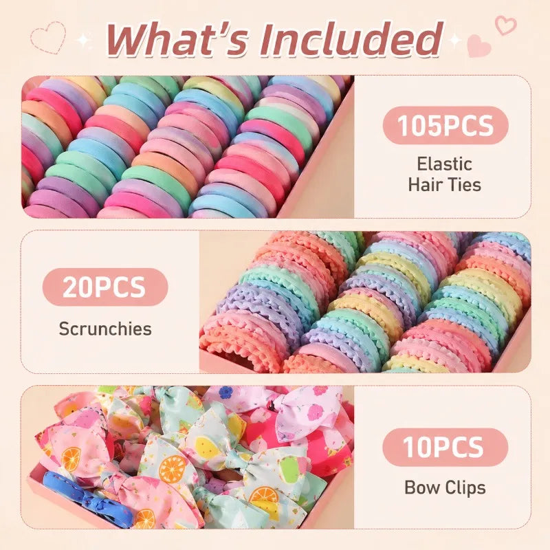 135-Piece Flower Hair Accessories Set – Bands & Clips for Girls Hair Accessories Set Nixie