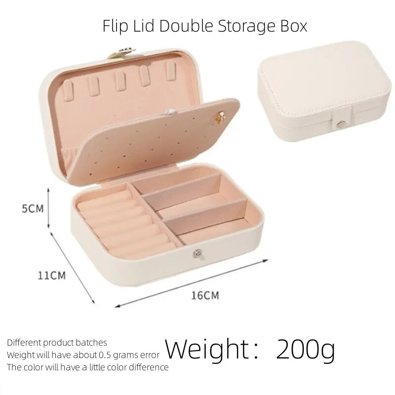 PU Leather Jewelry Box Set – Ring & Earring Organizer | 2-Piece