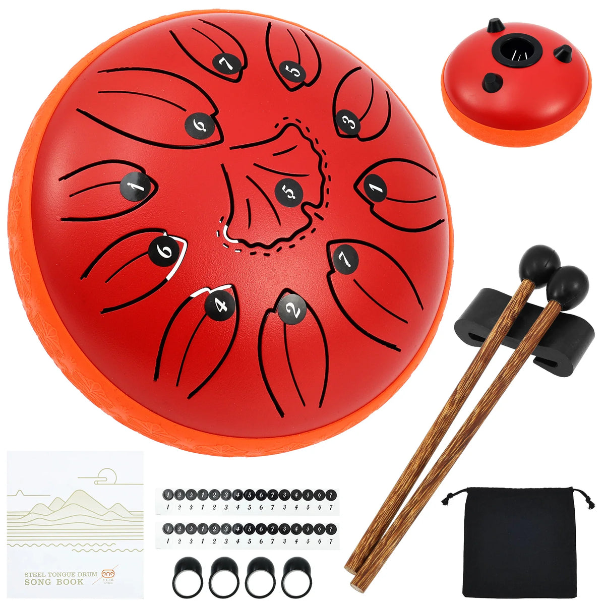 Steel Tongue Drum 11-Key Portable Hand Pan – Yoga & Meditation