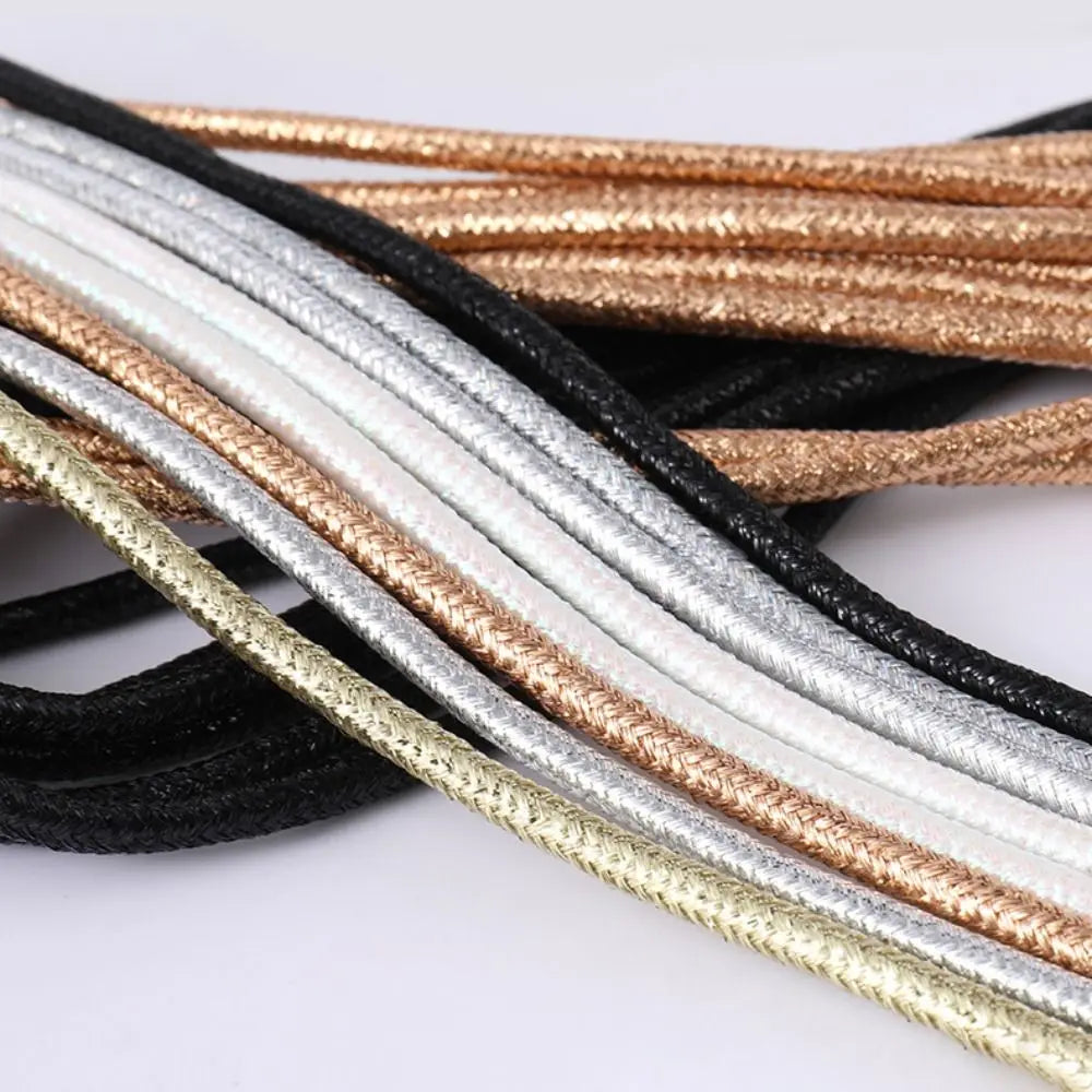 Round Glitter Shoelaces – Lurex Colorful Sneaker Laces Glitter Shoelaces Nixie