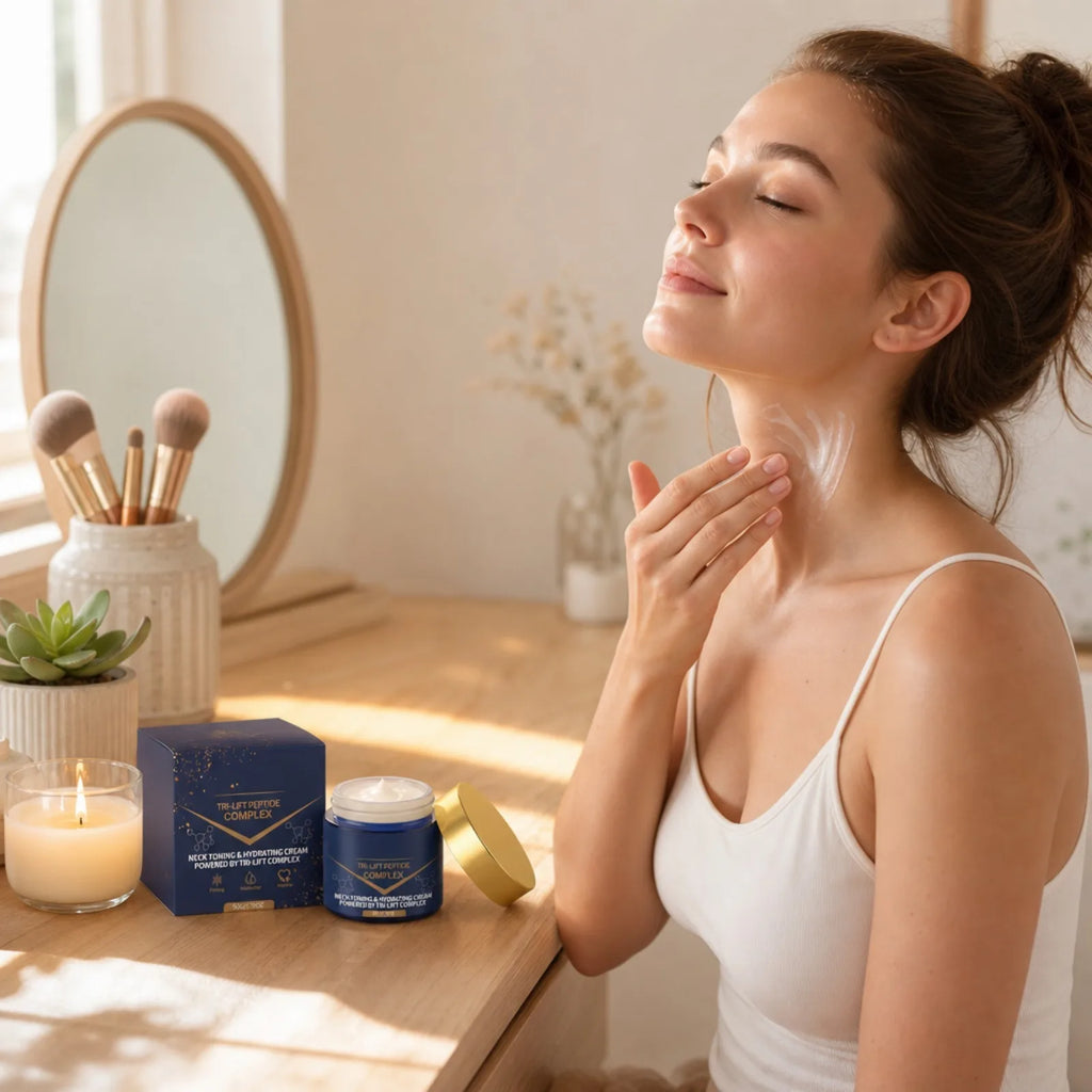 TRI-LIFT Peptide Neck Cream – Firming & Hydrating Skincare Neck Firming Cream Nixie