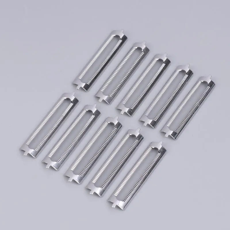 10-Pack Stainless Steel Double Peeler Blades – Kitchen Tool Peeler Blades Nixie A2