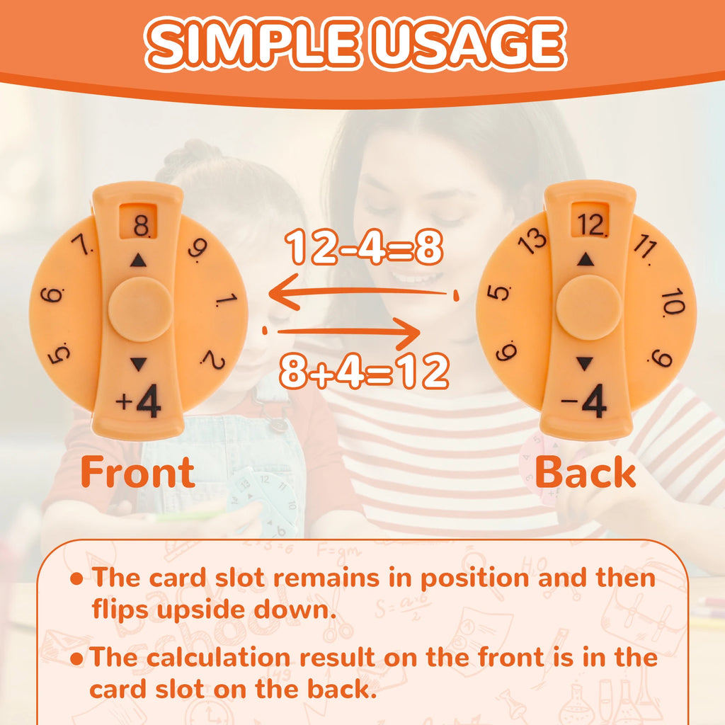9-Piece Math Fact Spinner Set – Add, Subtract, Multiply & Divide