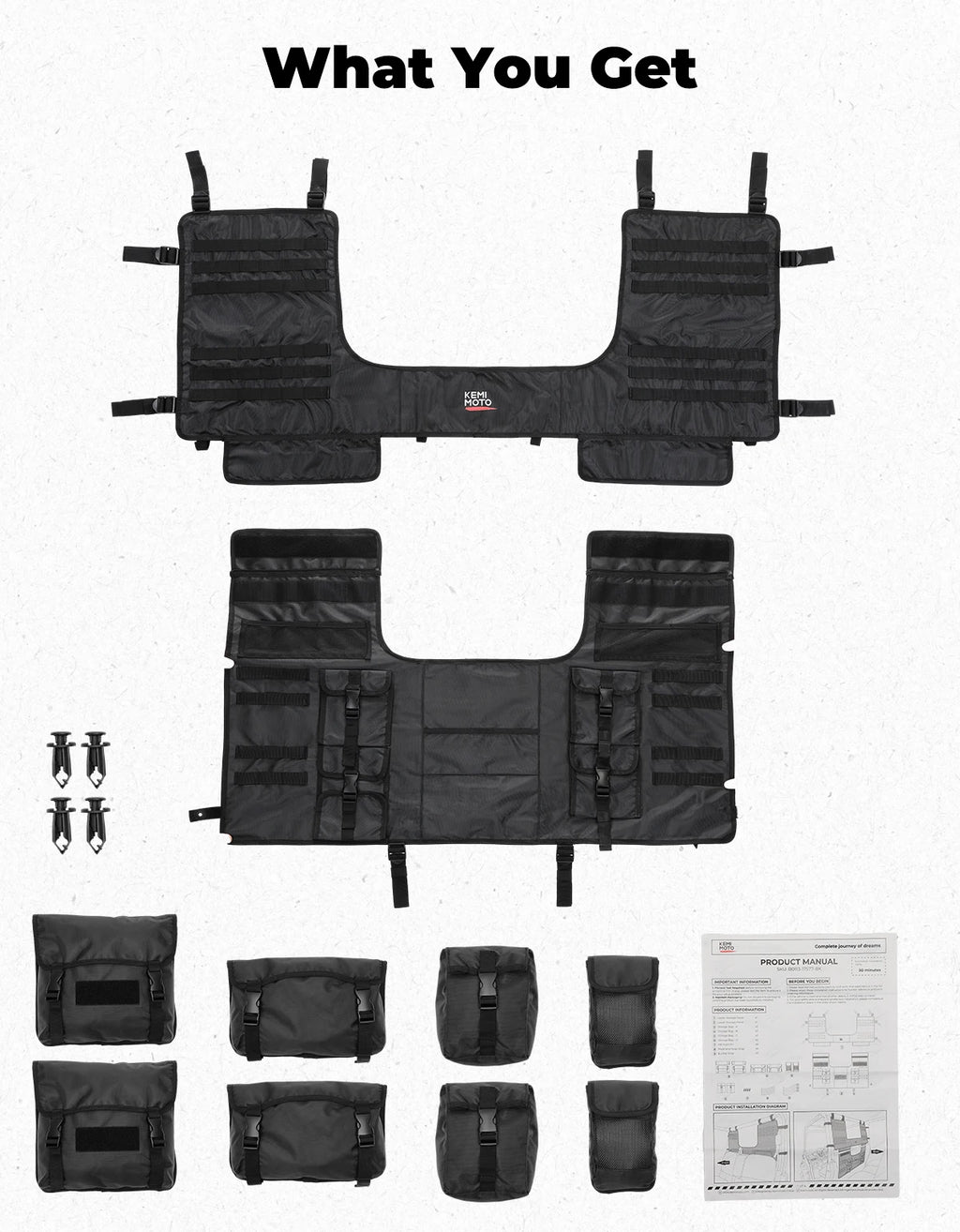 UTV Seat Back Storage Organizer – Polaris Ranger & Can-Am UTV Storage Organizer Nixie