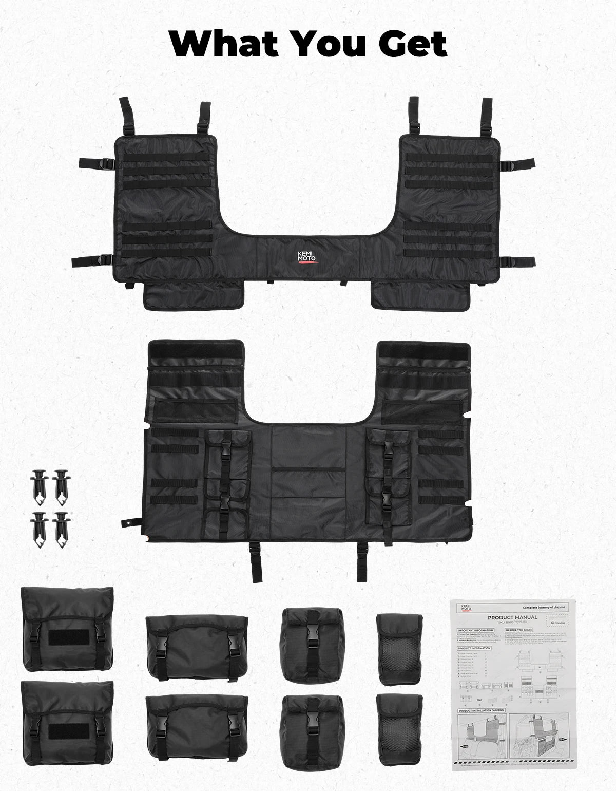 UTV Seat Back Storage Organizer – Polaris Ranger & Can-Am UTV Storage Organizer Nixie