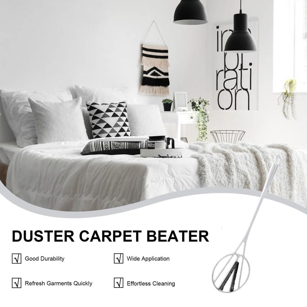 Manual Carpet & Rug Beater – Long Handle Dust Removal Tool Carpet Beater Tool Nixie