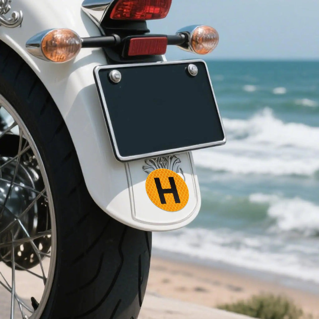 H Historical Vehicle Sign 60mm Reflective Waterproof Sticker Vehicle Decal Sticker Nixie