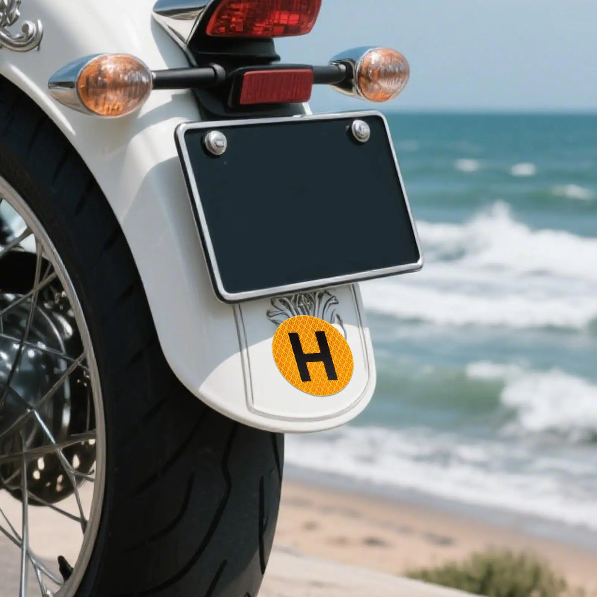 H Historical Vehicle Sign 60mm Reflective Waterproof Sticker Vehicle Decal Sticker Nixie