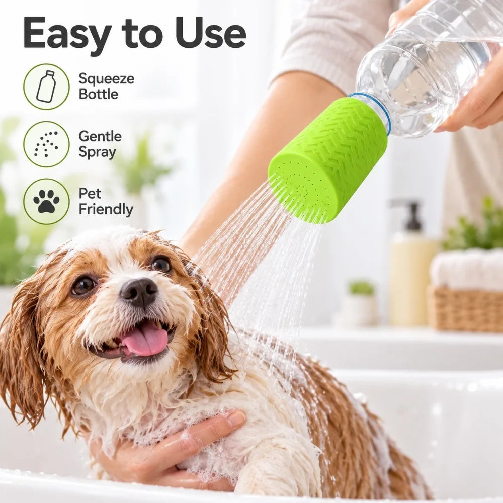 Portable Silicone Pet Bath Shower Head Sprayer – Dogs & Cats Pet Bath Sprayer Nixie