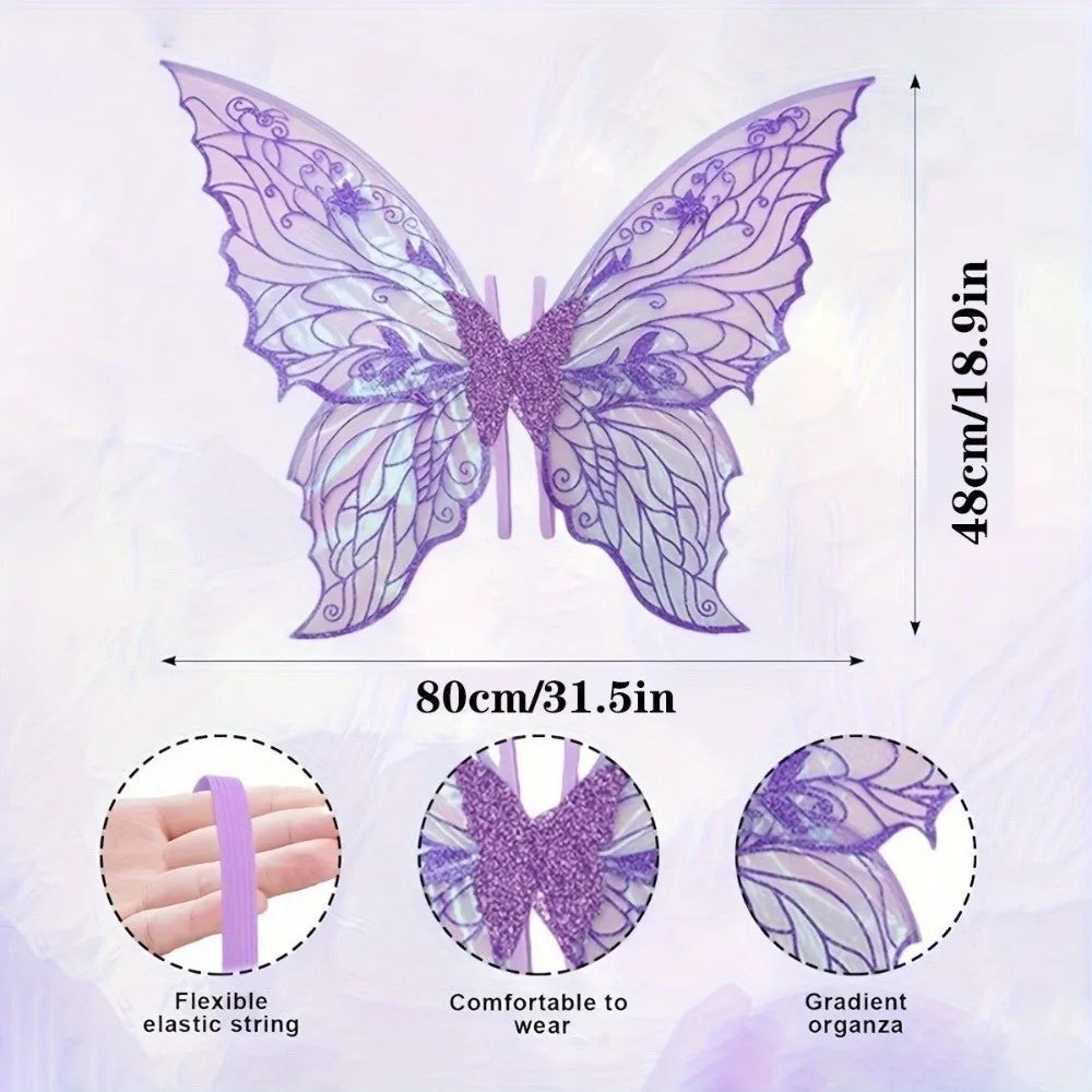 Sparkling Organza Fairy Wings – Princess Angel Dress-Up Props Costume Fairy Wings Nixie