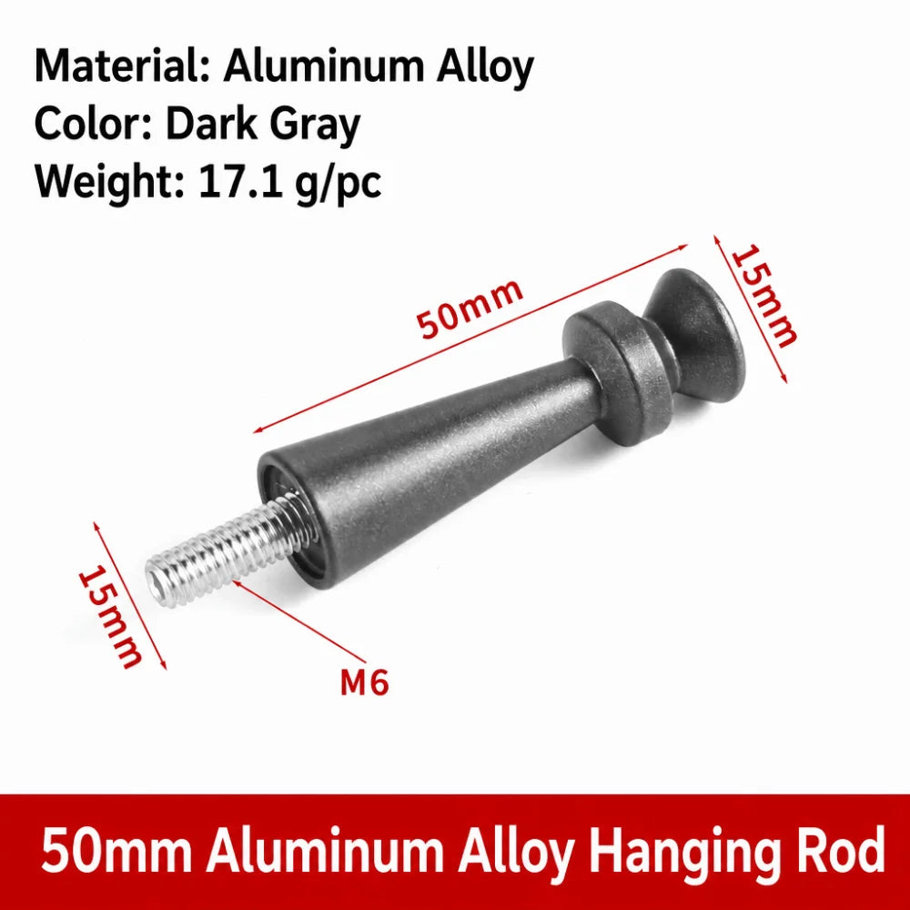Metal M6 Pegboard Hook Aluminum Wall Storage Hook Punch-Free Pegboard Storage Hook Nixie Grey-50mm