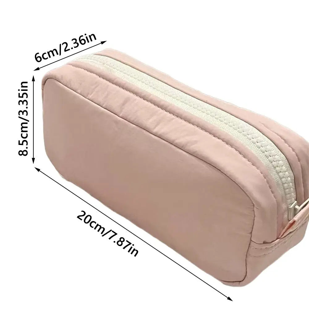 Large Capacity Pencil Case Zipper Pen Bag – Solid Color Pencil Case Nixie