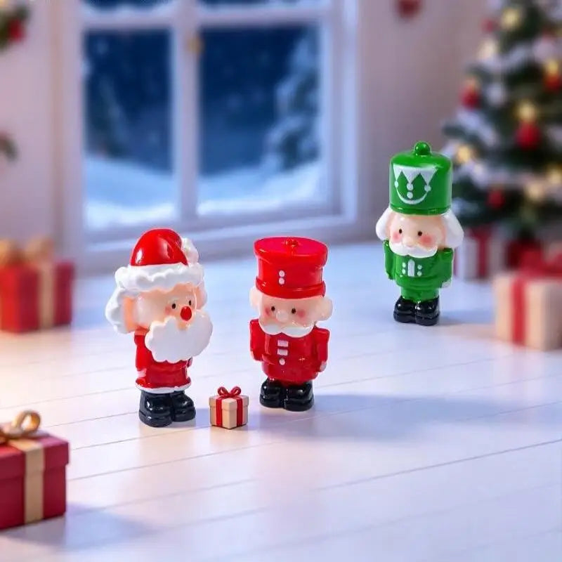 Mini Christmas Elf Figurines Set of 4 – Resin Fairy Garden Decor Holiday Resin Figurines Nixie